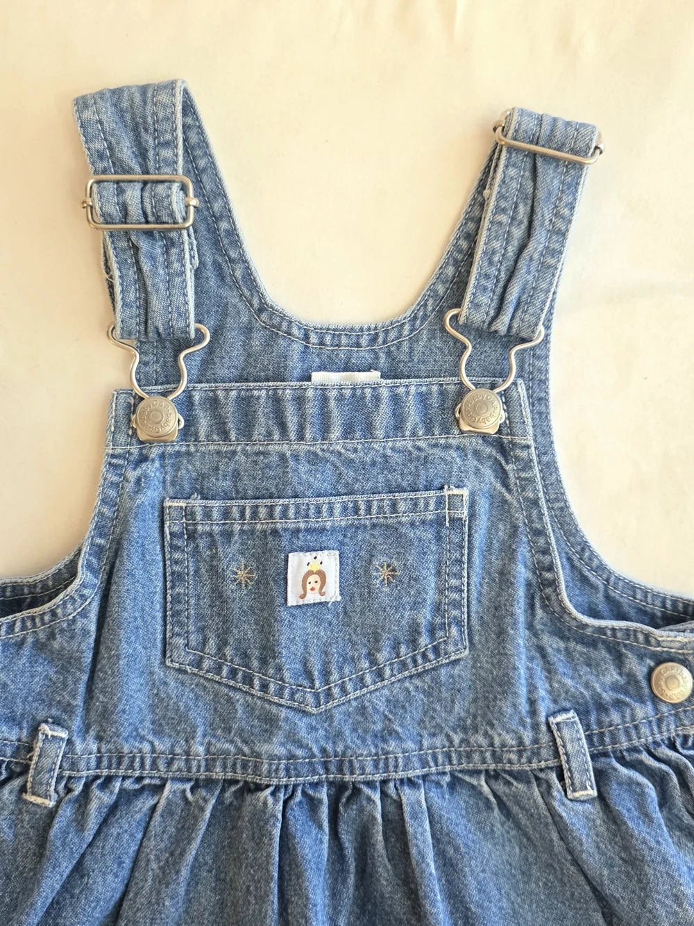 Vintage Baby Gap Denim Dress 2T 1999 Once Upon A Time Fairytale Overall Dress